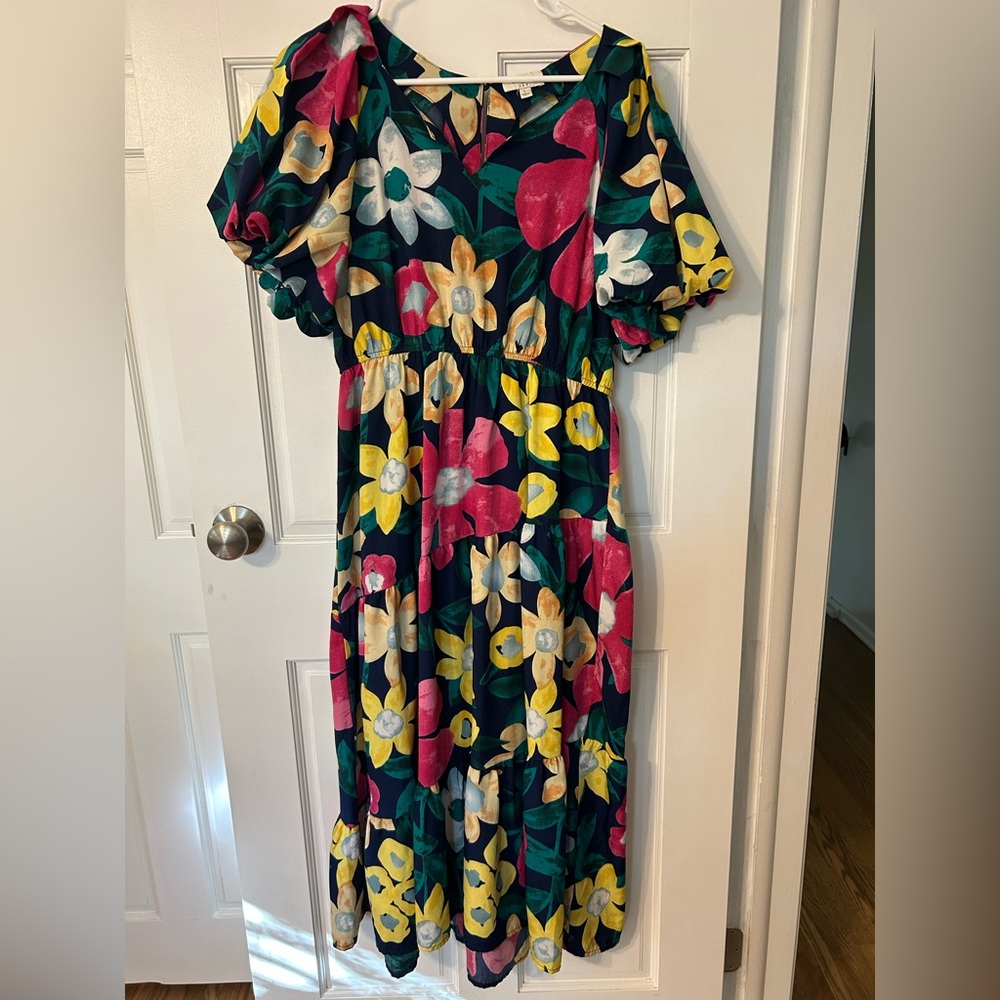 Umgee Floral Dress - Multicolor